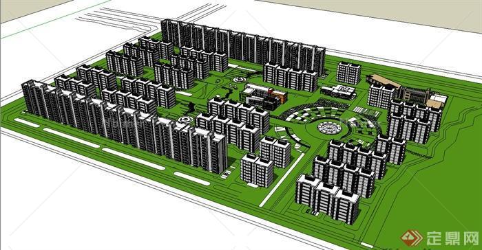 某住宅区整体规划设计SU模型