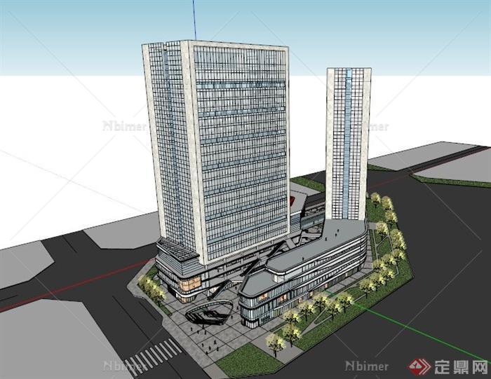 昆明某地商业中心建筑设计SU模型