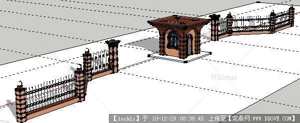 围墙大门SU模型