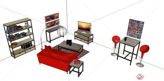 某室内家具陈列大全设计SU模型