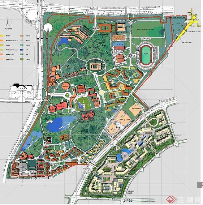 某大学校园南区规划报建设项目（含cad、su、文本