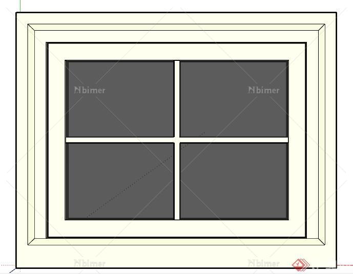 窗户装饰设计SU模型素材
