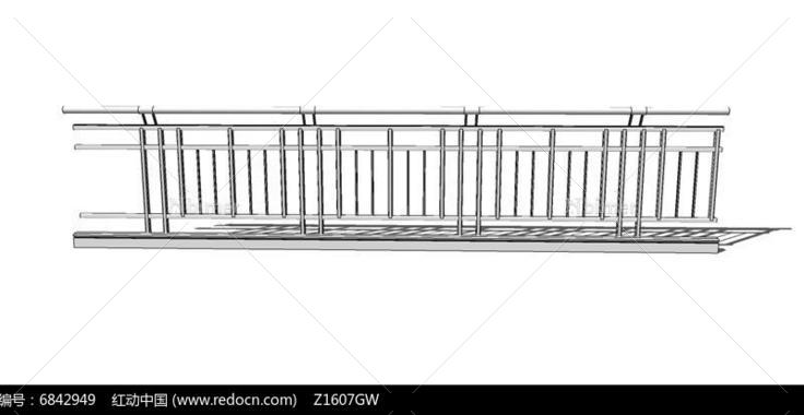 高架桥护手栏杆模型