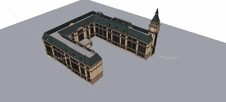 教学楼(74055)su模型下载