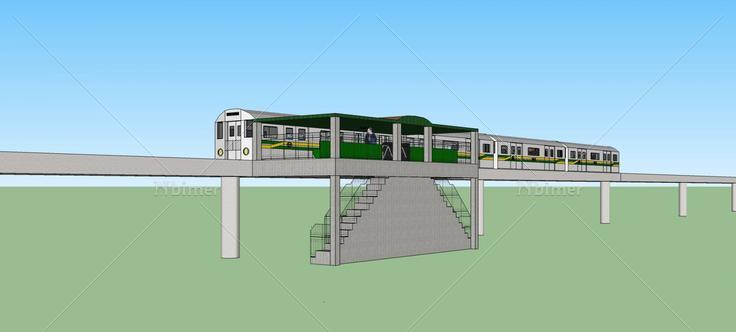 轻轨站(80469)su模型下载