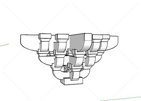 一个标准的斗拱模型