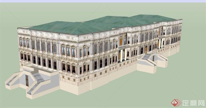 伊斯坦布尔契拉昂宫凯宾斯基酒店建筑设计SU模型