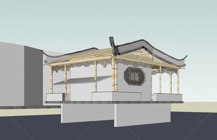 中式景观建筑(44127)su模型下载