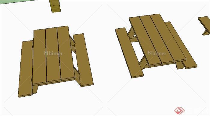 某个室外坐凳设计SU模型参考