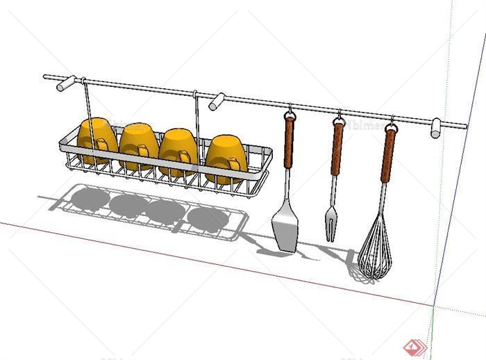 某现代风格厨房用具设计su模型
