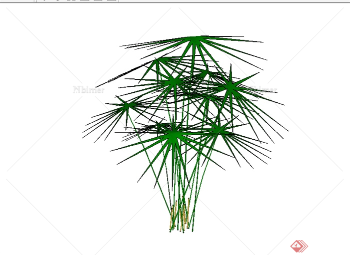 某现代园林植物景观SU模型素材