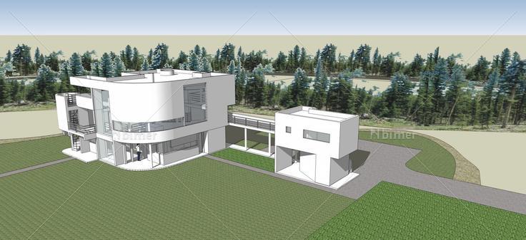 现代风格住宅(47730)su模型下载