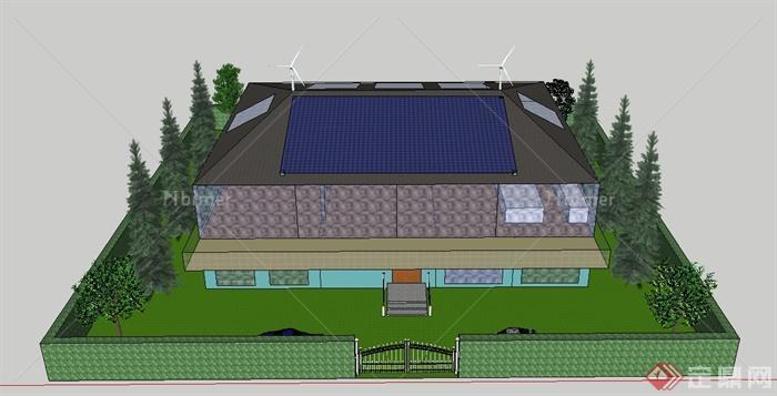 某高效节能住宅建筑设计SU模型