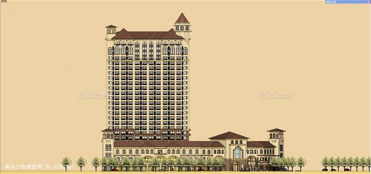 精细托斯卡纳风格酒店商业公寓07.20-2su模型