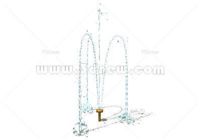 sketchup喷泉模型