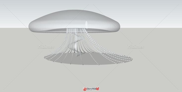 水母仿生建筑小品附lumion简单渲染图，新人