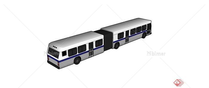 某现代加长公交车SU模型