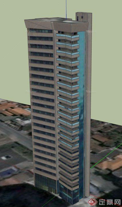 现代办公大厦建筑设计SU模型