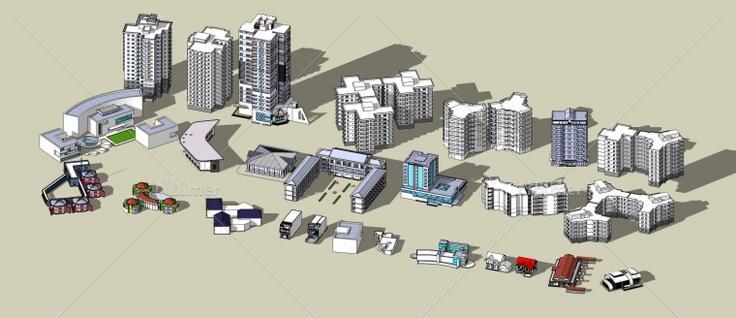NEW!-分享收集整理的城市规划单体SketchUp模型合