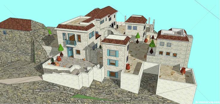 某欧式住宅模型