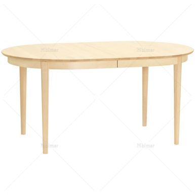 可扩展木质椭圆形餐桌