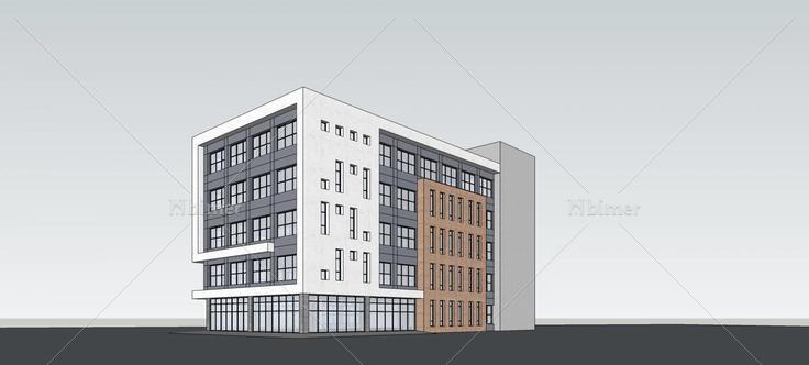 现代多层办公楼(78975)su模型下载