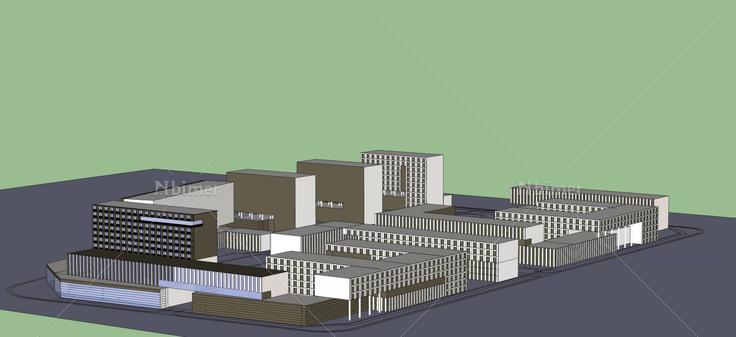 现代多层科技园(51293)su模型下载