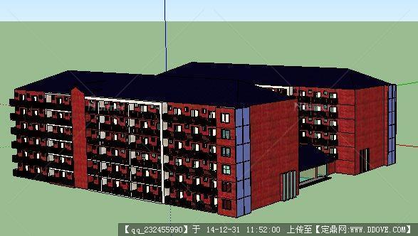 学生宿舍建筑设计su模型