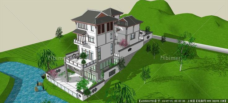 Sketch Up 精品模型---清远住宅别墅模型