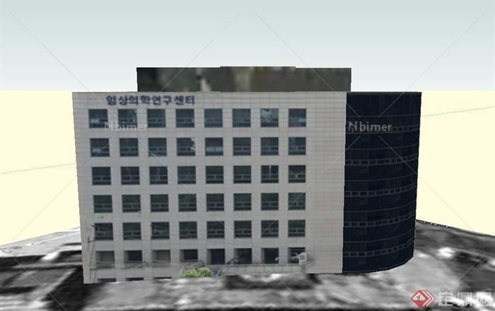 某现代韩式股份公司建筑设计SU模型