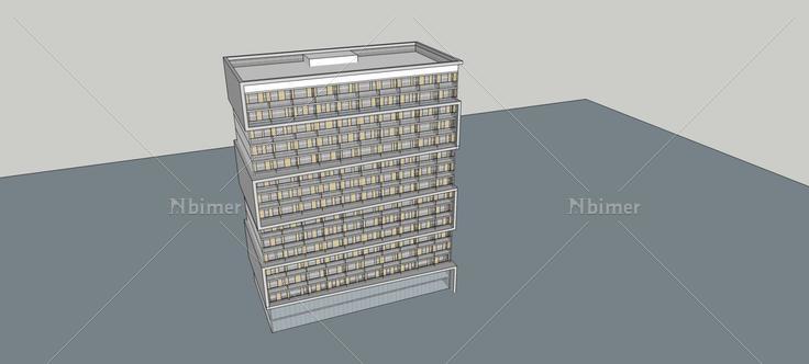 现代高层办公楼(76673)su模型下载