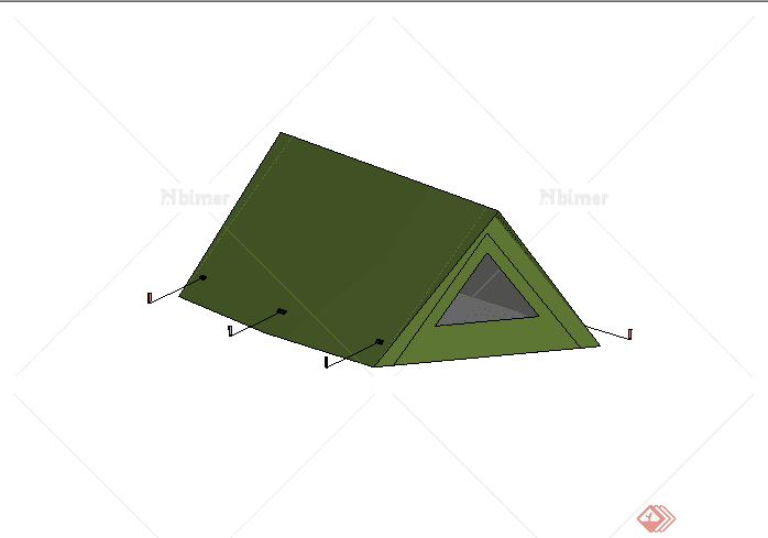 某园林景观帐篷设计SU模型素材
