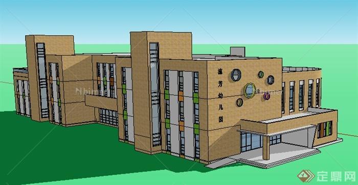 某地现代学校幼儿园建筑设计SU模型
