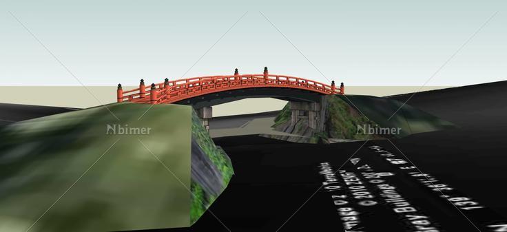 日式风格桥(60679)su模型下载