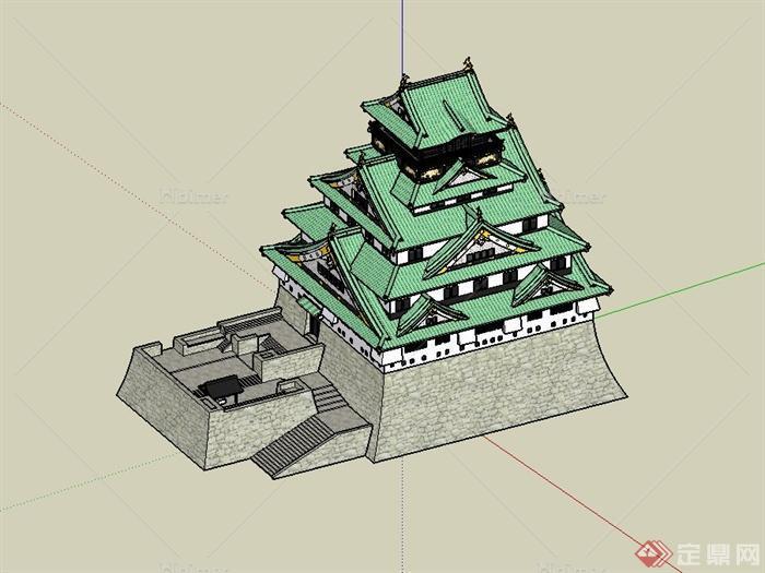 日本文化建筑设计su模型[原创]