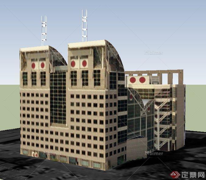 现代司法大楼建筑设计SU模型