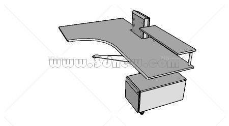 sketchup办公桌模型