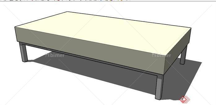 一个长条桌子SU模型素材（2）