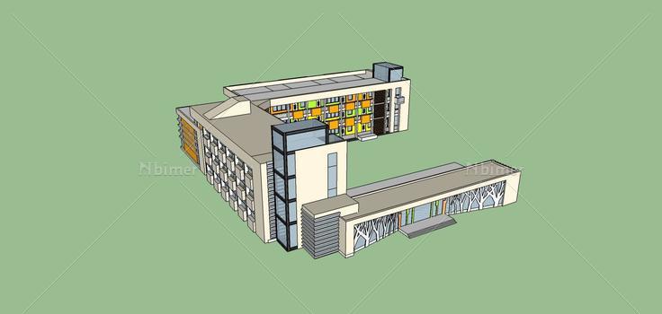 现代风格幼儿园(75146)su模型下载