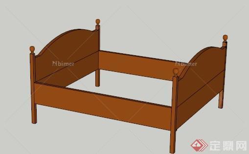 某中式木床设计SU模型[原创]