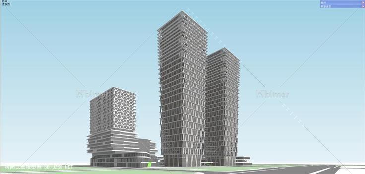 0514综合办公楼方案二模型CCDI中建 高层办公楼s