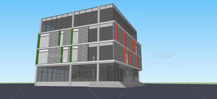 现代风格办公楼(51039)su模型下载