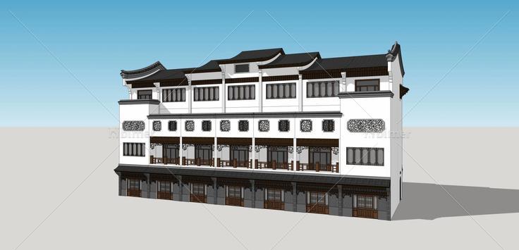 古镇建筑外立面改造样式四(128448)su模型下载