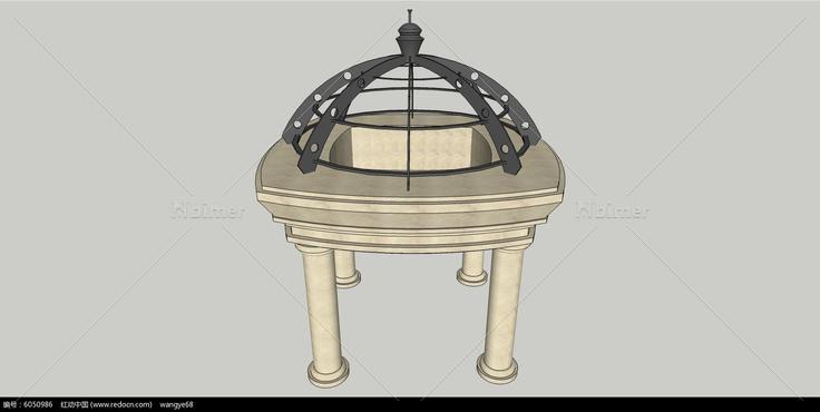 欧式亭子SU模型图