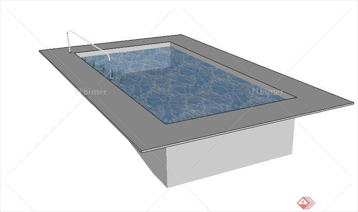 某景观水池设计SU模型素材