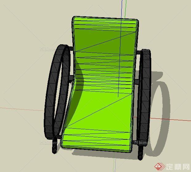 户外单人扶手椅子设计SU模型[原创]