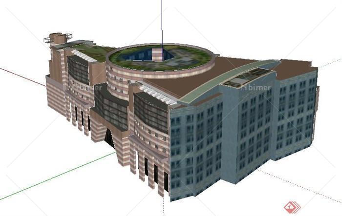 某家禽加工厂建筑设计SU模型