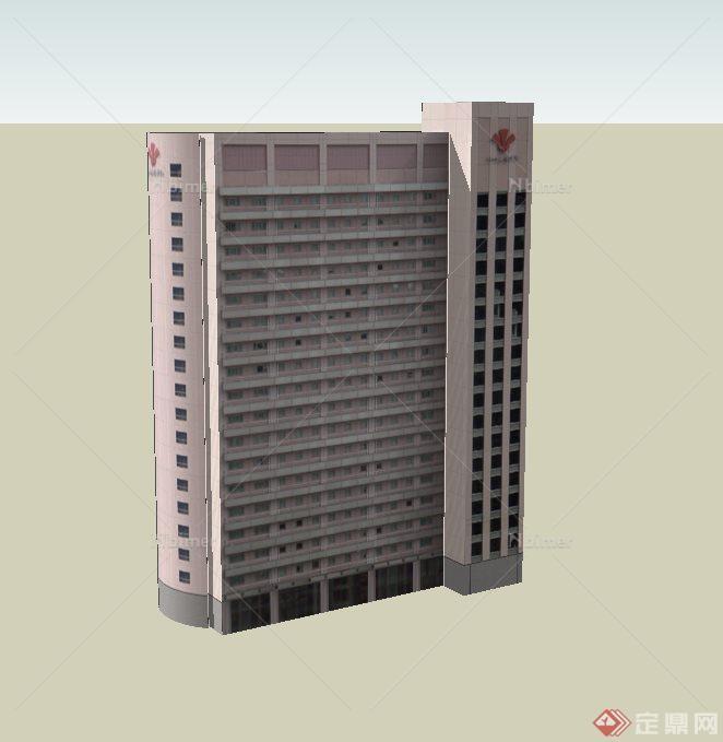 某哈尔顿酒店建筑设计SU模型