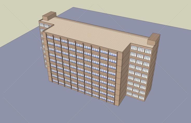 现代高层住宅楼(40412)su模型下载