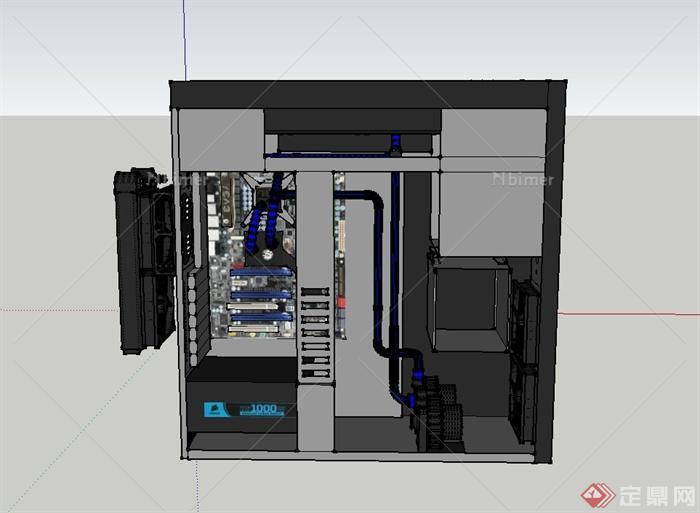 某台式电脑主机设计SU模型